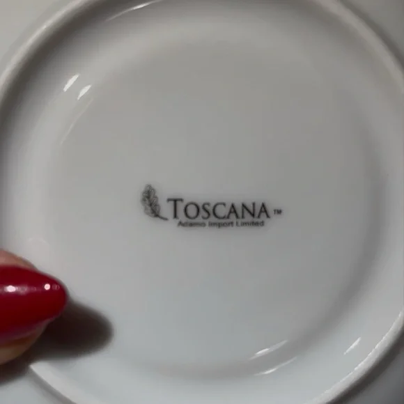 TOSCANA Vintage Red and Blue Espresso Cup Set - Picture 3 of 10